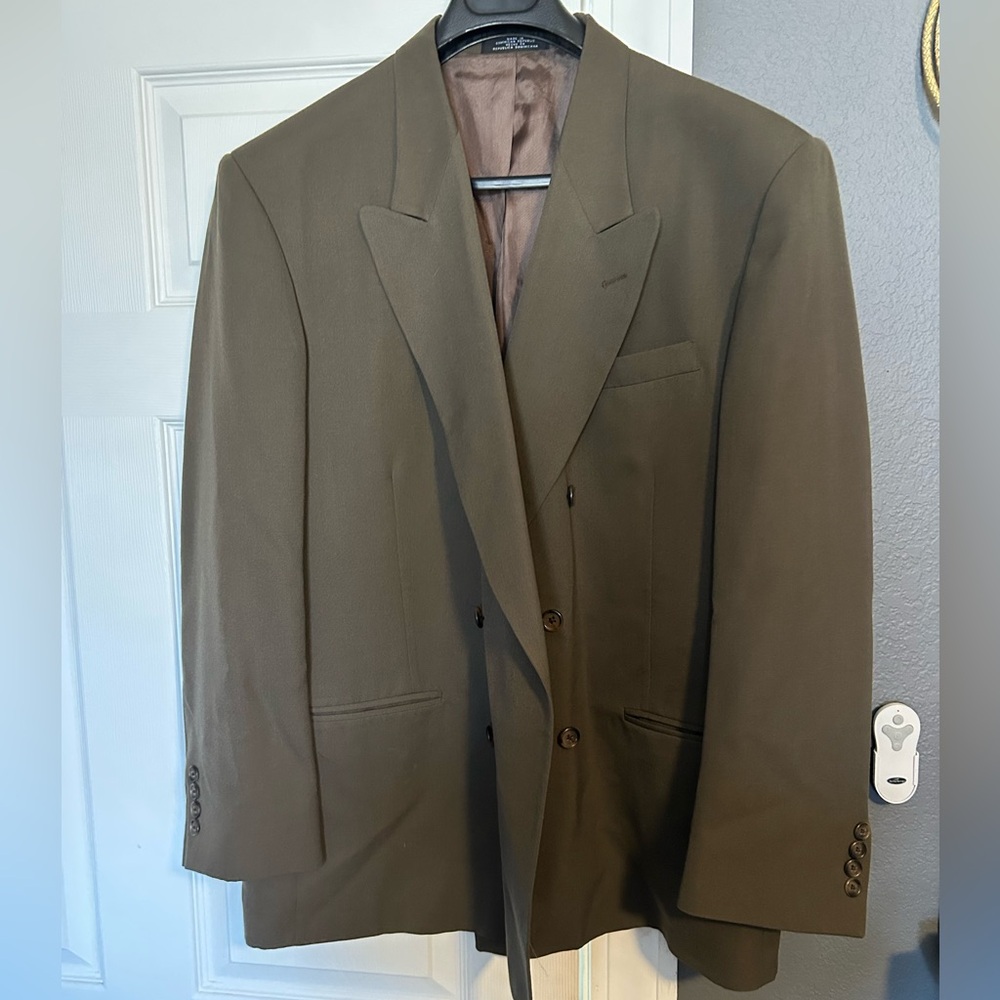 City Streets Men's Olive Blazer - Single-Breasted Suit Jacket